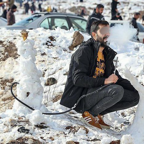 ابتکار خنده‌دار یک هموطن با کمک برف در مشهد