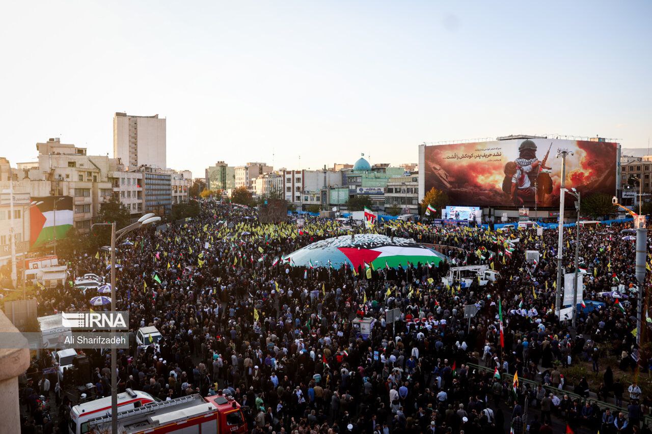 تصاویر منتشر شده از راهپیماییِ امروز برای غزه