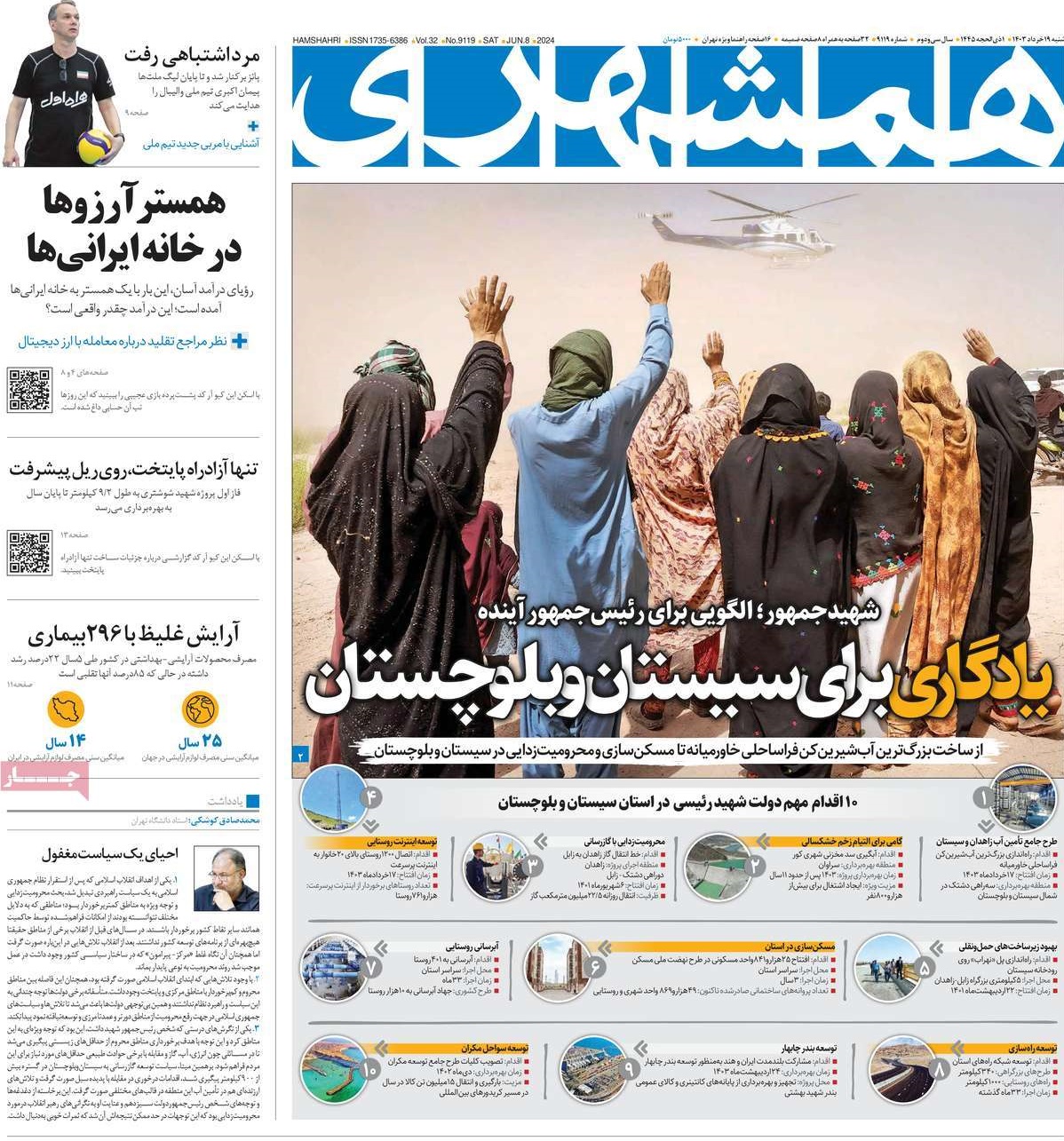 عناوین روزنامه‌های امروز