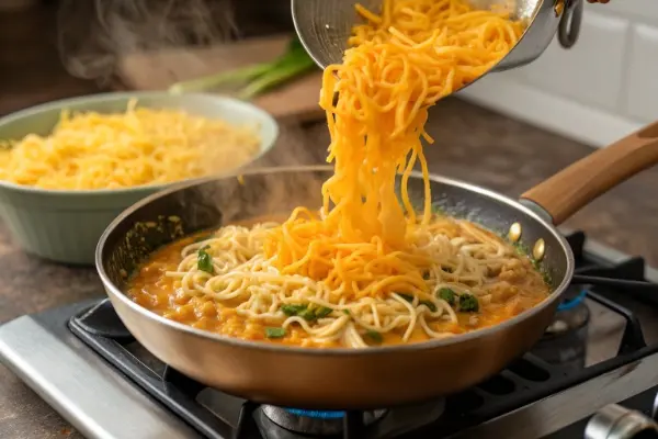 show-shredded-cheddar-cheese-being-sprinkled-over