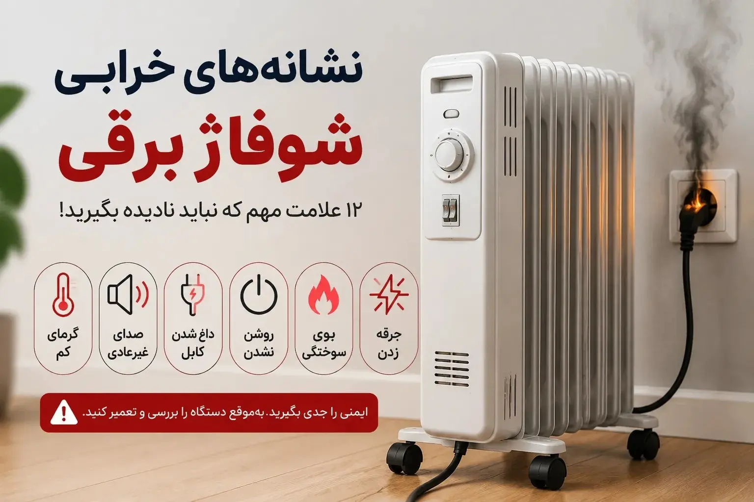 نشانه_های خرابی شوفاژ برقی