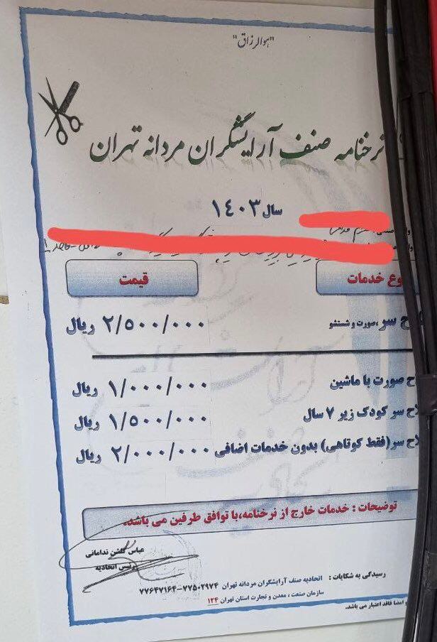 نرخ عجیب در پیرایشگاه‌های تهران که باور نمی‌کنید