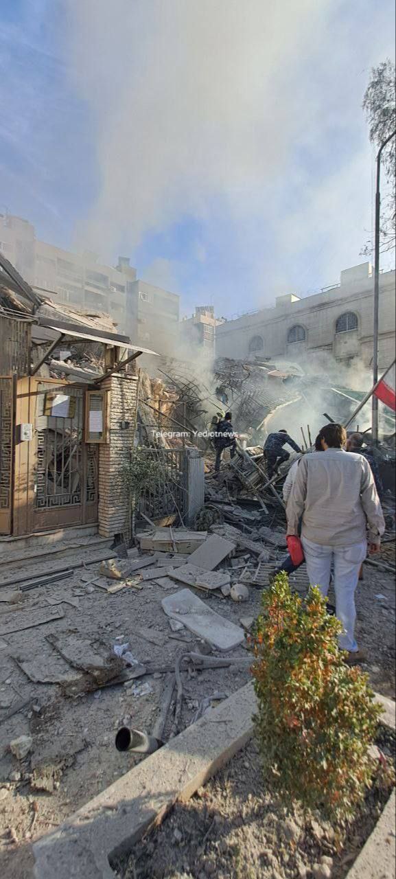 اولین تصاویر از حمله مرگبار اسرائیل به سفارت ایران در دمشق