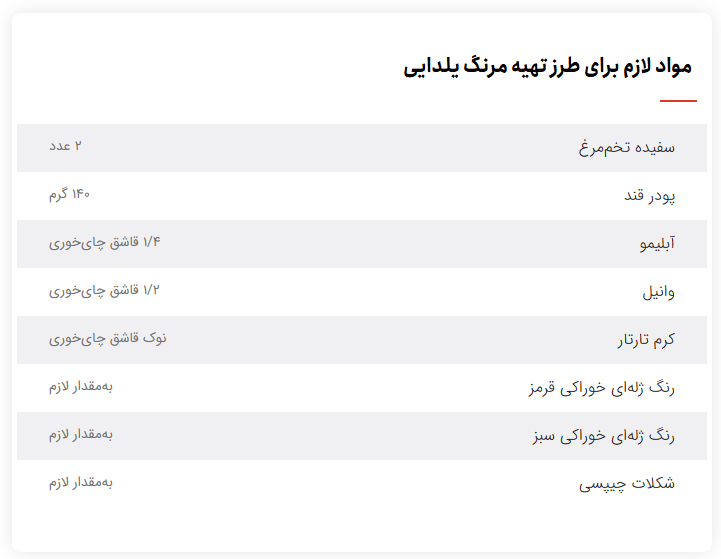 مرنگ یلدایی