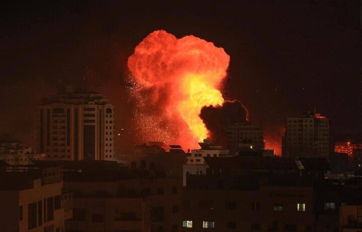 تصاویر وحشتناک از آسمان غزه بعد از حملات هوایی