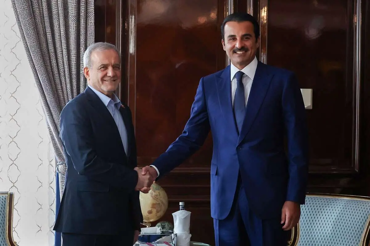 امیر+قطر+و+پزشکیان