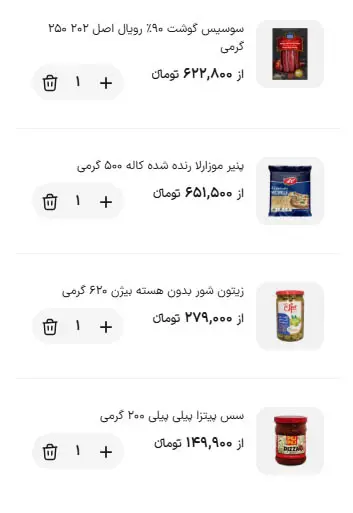 مواد اولیه پیتزا - 2