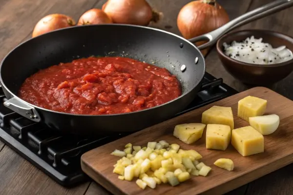 pan-on-stovetop-with-onions-and-tomato-paste-fryin