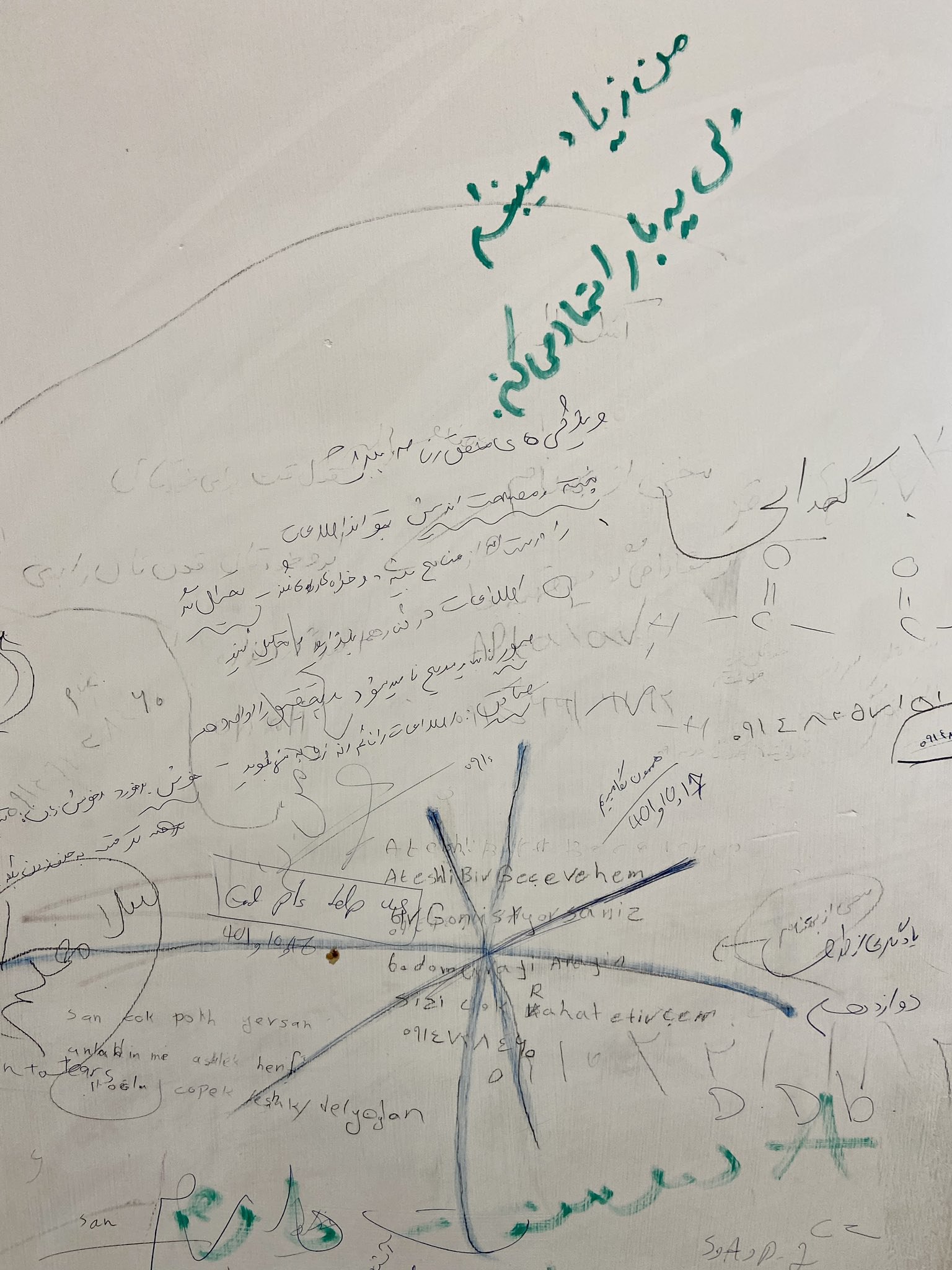 دیوار نوشته تقلب دانش‌آموزان، خانم معلم را متعجب کرد