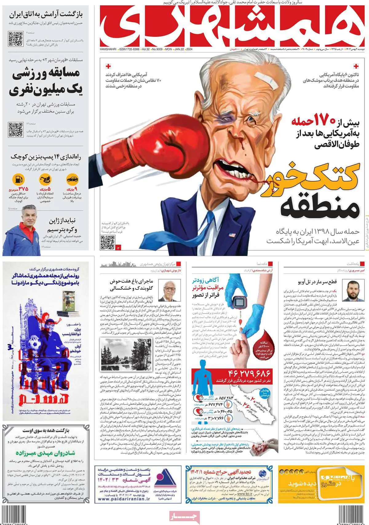 عناوین روزنامههای امروز