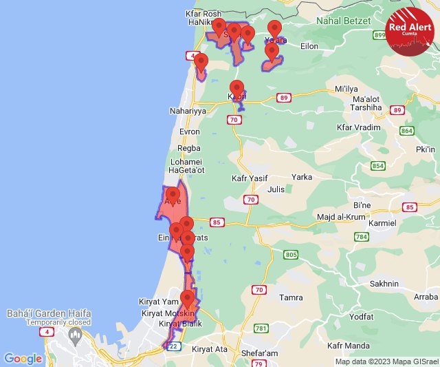 از مرز لبنان تا حیفا زیر آتش راکت‌های مقاومت