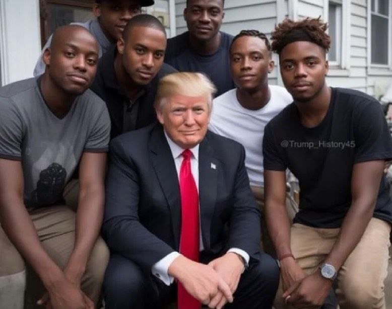 تصویری متفاوت از ترامپ در جمع رفقای سیاه پوستش