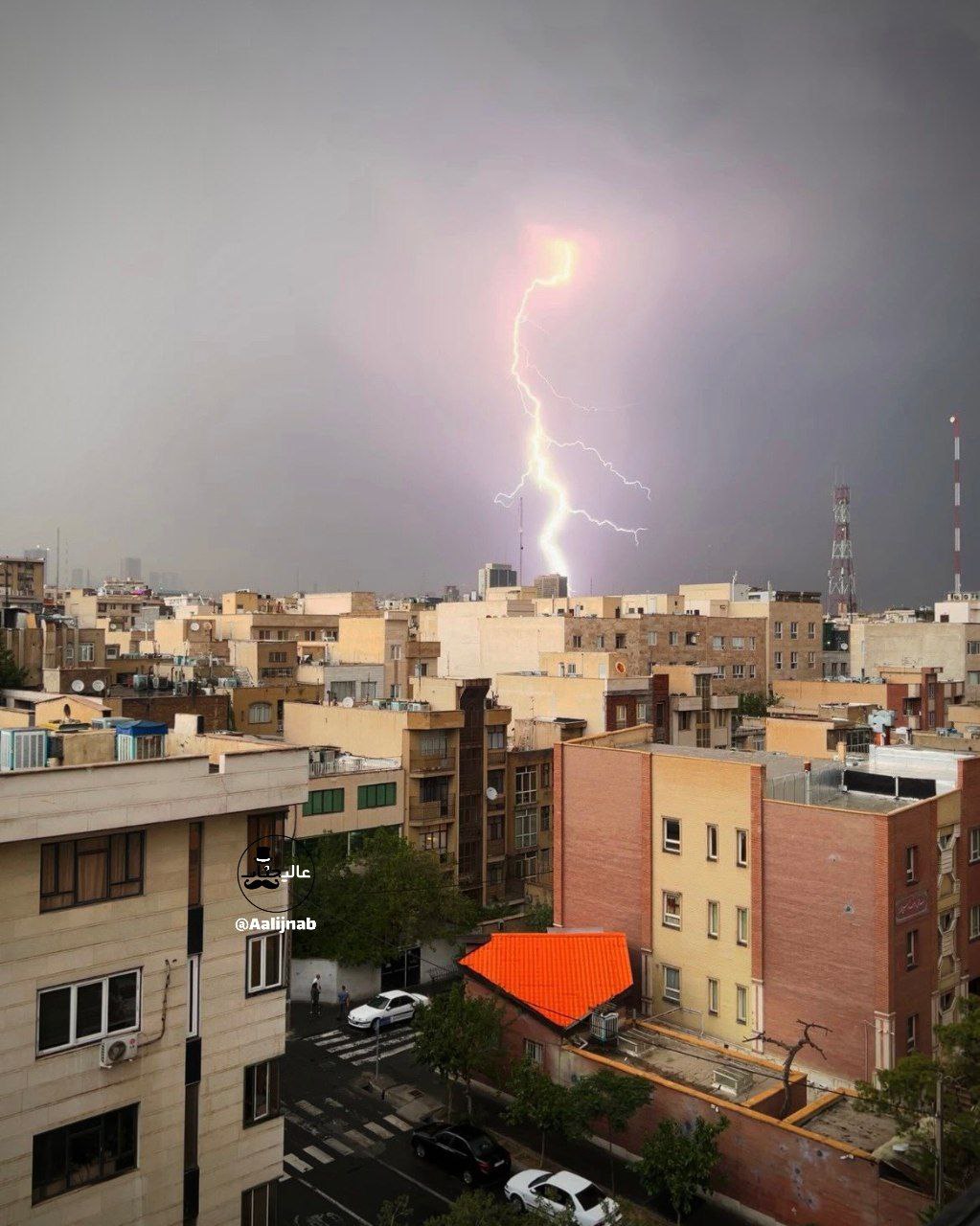 آسمان خشمگین، امشب مردم تهران را غافلگیر کرد