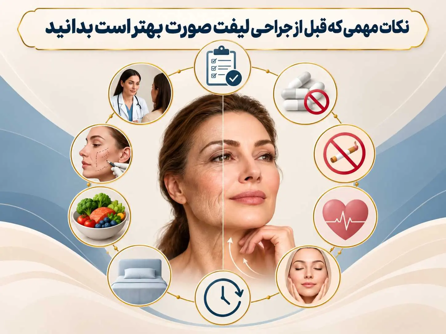 نکات مهمی که قبل از جراحی لیفت صورت بهتر است بدانید - تصویر 1