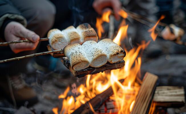 toasted-marshmallows-on-sticks-over-campfire-flames-free-photo