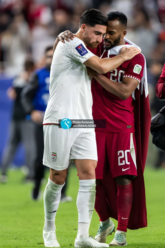 دلداری دادن غم‌انگیز بازیکن قطری به جهانبخش 
