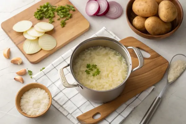 top-angle-view-on-kitchen-counter-rinsed-rice-soa