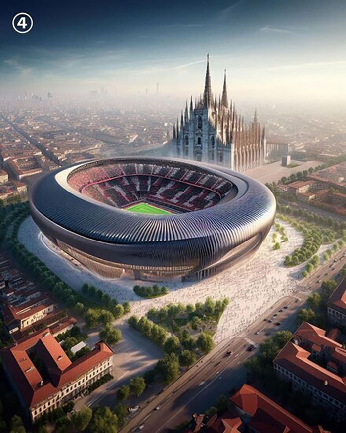 طراحی استادیوم‌های معروف جهان توسط هوش مصنوعی! 