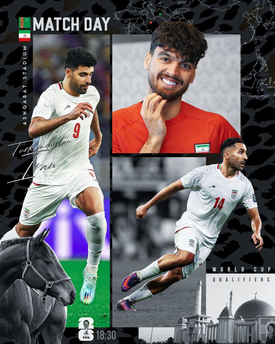 رونمایی از پوستر متفاوت بازی ایران - ترکمنستان