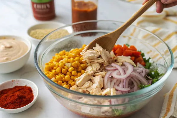 adding-chopped-oninon-backed-corn