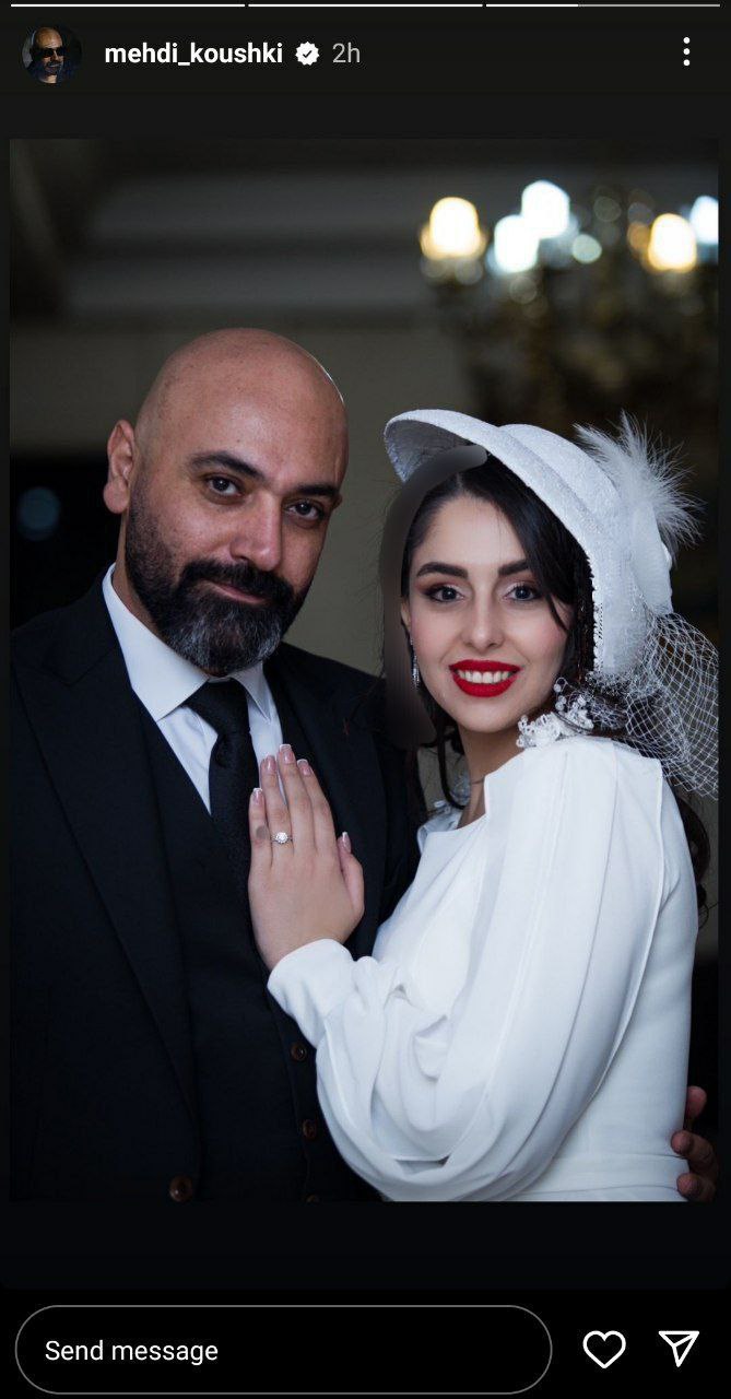 مهدی کوشکی، همسر سابق ریحانه پارسا عکس مراسم ازدواجش را منتشر کرد