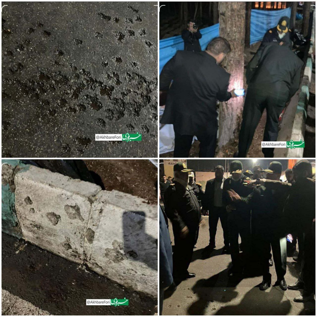 تصاویری از رد ترکش‌های انفجار تروریستی در کرمان
