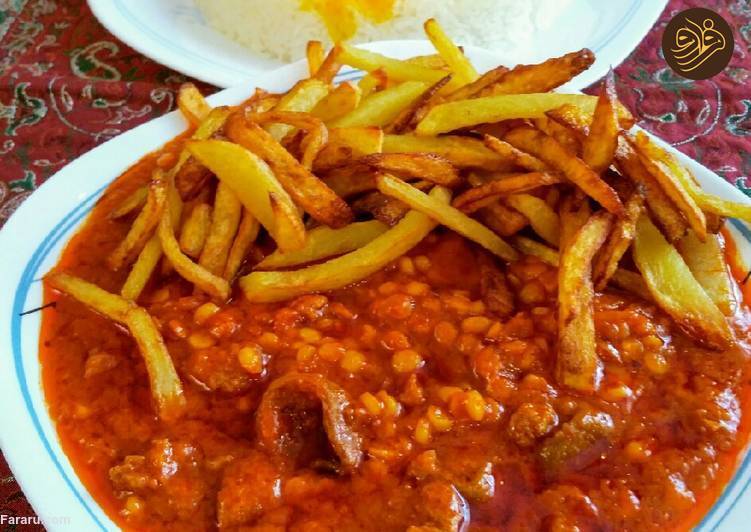 طرز تهیه خورش قیمه بدون گوشت