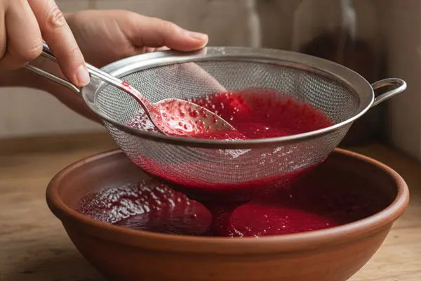 straining-cooked-red-plum-puree