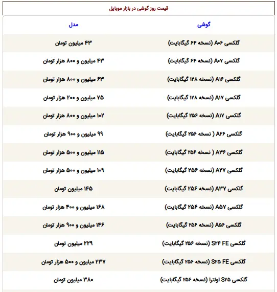 قیمت گوشی - 1