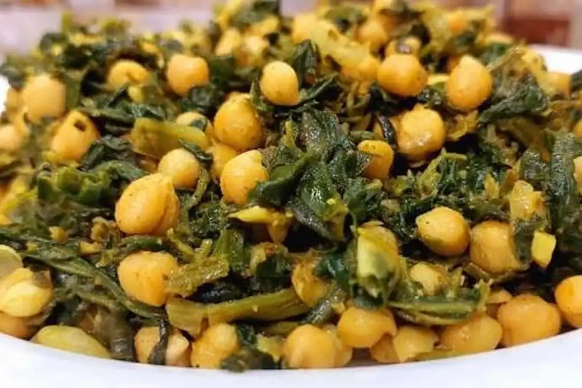خوراک+نخود+و+اسفناج