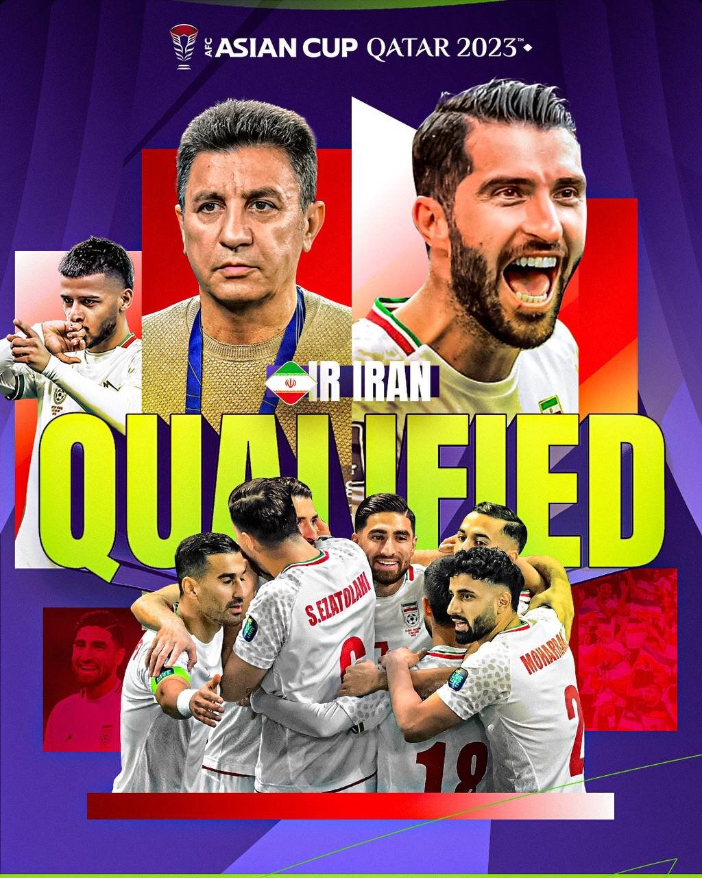 پوستر ویژه AFC برای رکورد ویژه تیم ملی