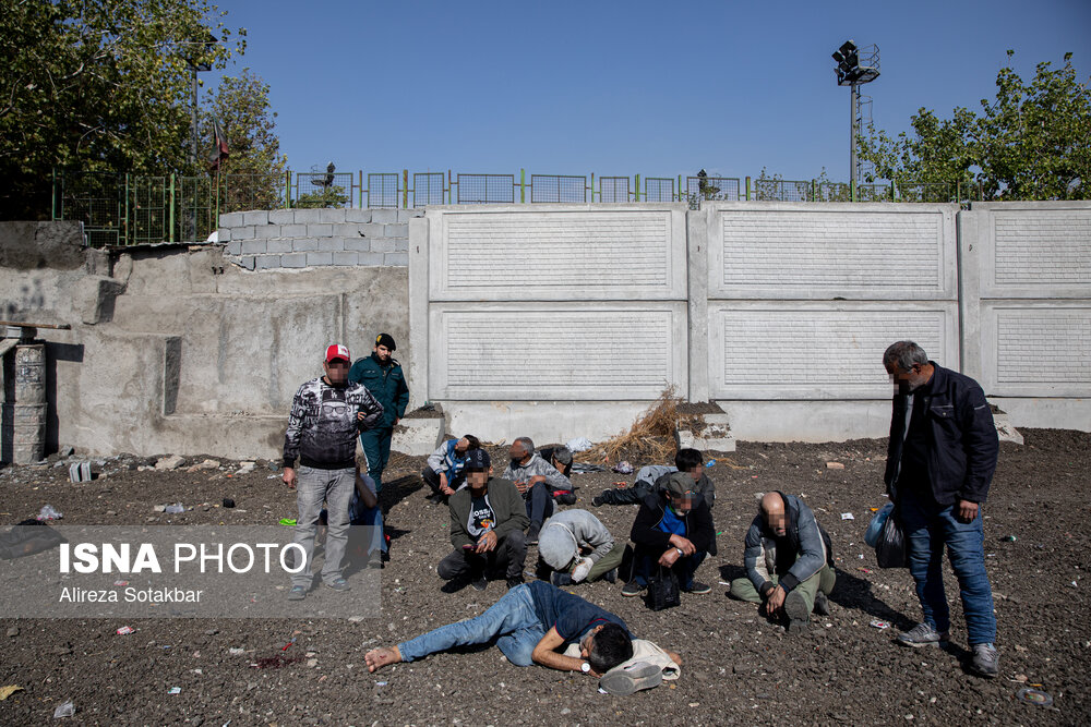 پاکسازی معروف‌ترین پناهگاه معتادان در تهران