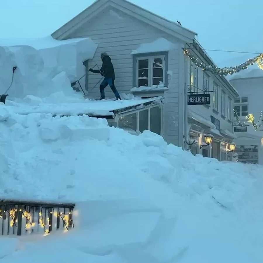 جدیدترین تصاویر از سوئد و نروژ که زیر برف گم شده‌اند!