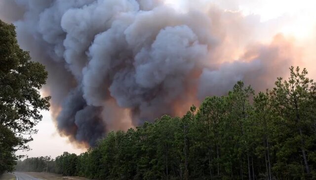 ویدئویی از آتش‌سوزی‌ هولناک جنگل‌های هیرکانی 