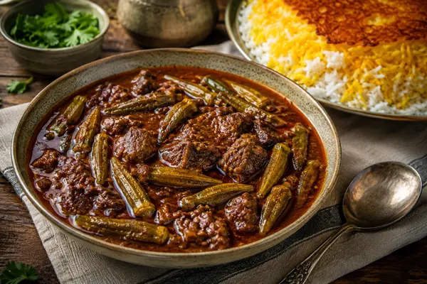 serving-stew-okra-ahvazi