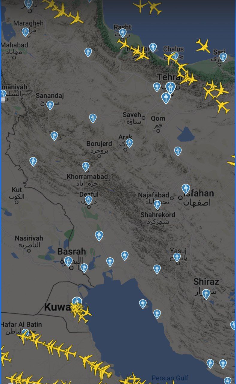 مناطق غربی و جنوبی ایران پرواز ممنوع اعلام‌ شد