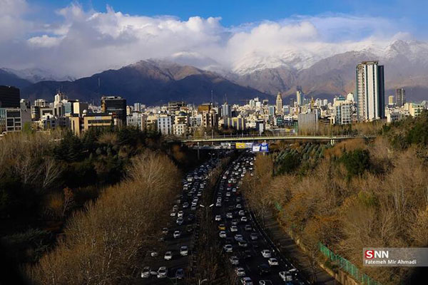 آبی کمتر دیده شده آسمان امروز تهران