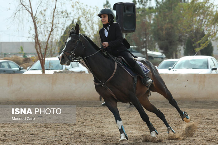 تصاویری جذاب و دیدنی از مسابقات پرش با اسب یزد