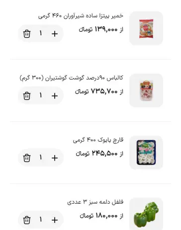 مواد اولیه پیتزا - 1