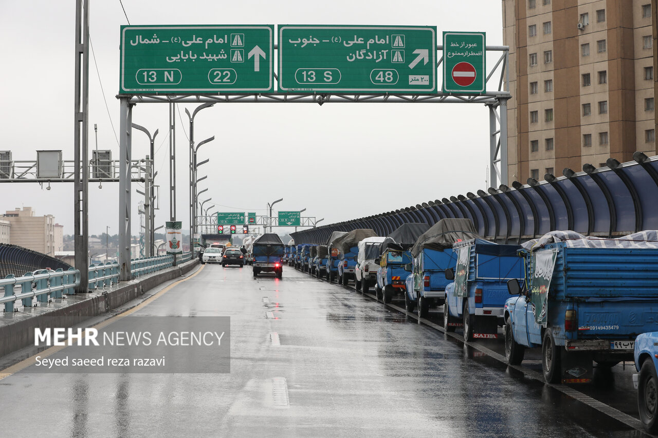 تصاویری از نیسان آبی‌هایی که امروز تهران را فتح کردند