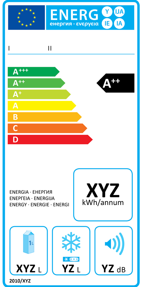 برچسب انرژی یخچال فریزر
