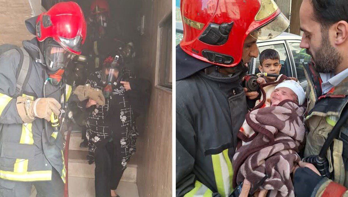 نجات ۱۷ مسافر از حریق یک هتل در مشهد