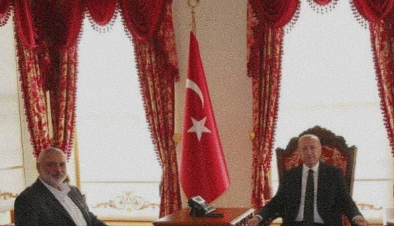 اولین تصویر از دیدار اسماعیل هنیه با اردوغان در ترکیه