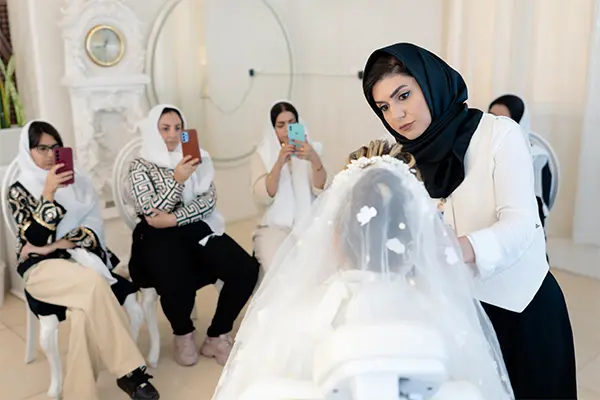 آموزش گریم عروس سمیه افتخاری