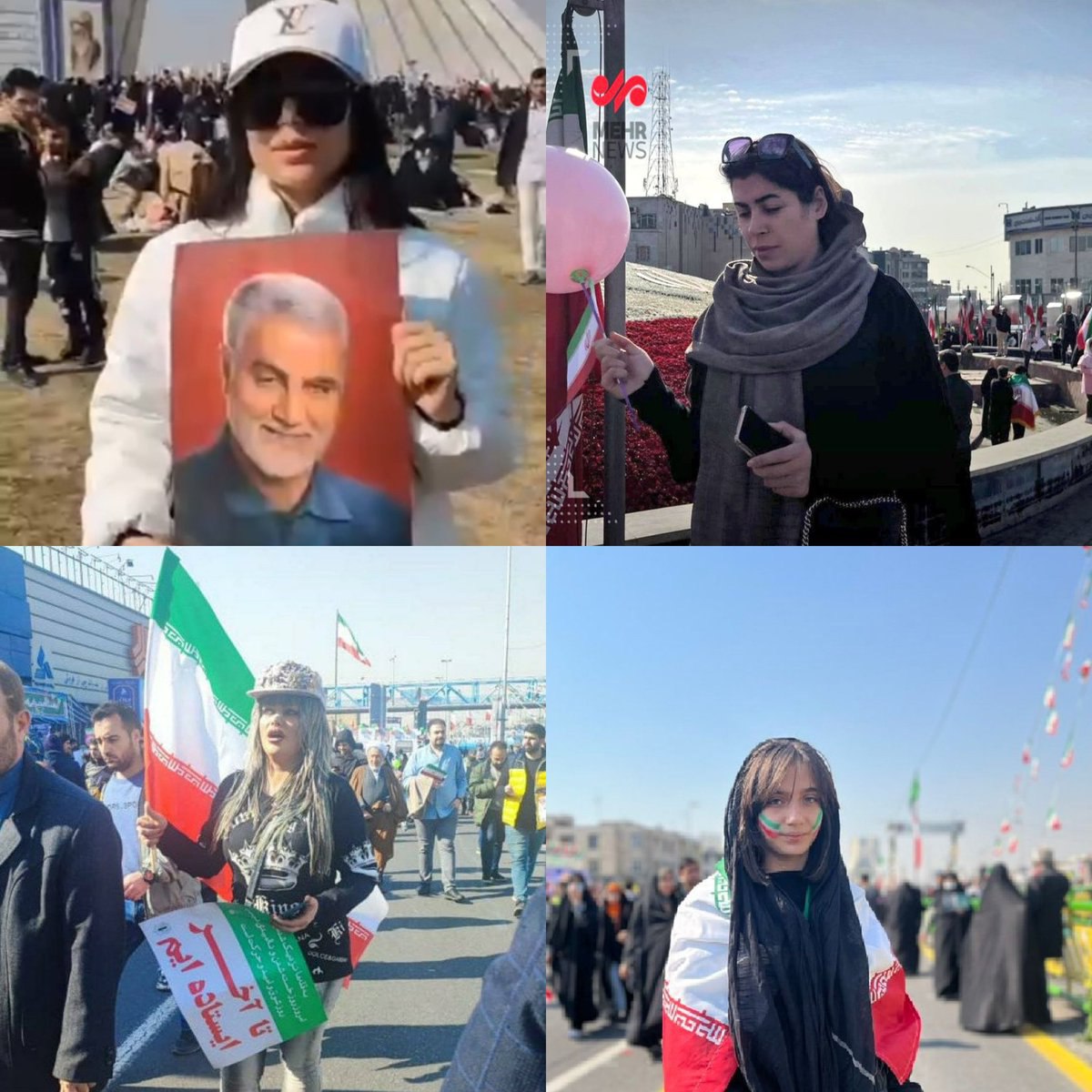 ماجرای تصاویر زنان بی‌حجاب در راهپیمایی دیروز