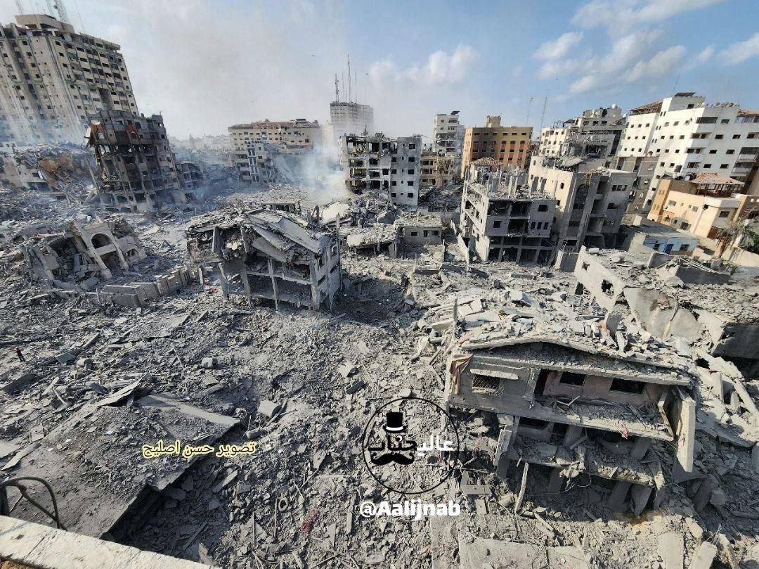 تصاویر هولناک از وضعیت غزه پس از حمله هوایی