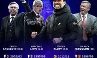 مربیان رکورددار در فینال لیگ قهرمانان اروپا