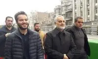 احترام خاص پسر حاج قاسم در هنگام ورود رهبری