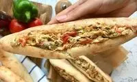 طرز تهیه ساندویچ مرغ ریش‌ریش؛ ساده و لذیذ 