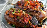طرز تهیه بادمجان شکم‌پر، مناسب شام